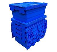 45 Litre Heavy Duty Colour Coded Attached Lid Containers (5 x SPKM250V-BLU)