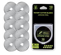 45 mm Rotary Cutter Blade (Pack of 10) Fits Olfa Rotary Cutter, Fiskars Rotary Cutter,Turecut Rotary Cutter,Sewing Accessories,Quilting Ruler,Quilting Accessories