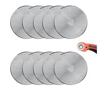 45 mm Rotary Cutter Blades - 10 PCS Replacement Blades for Fits Fiskars, Turecut & Olfa Cutters - Rotary Cutter Blades 45mm for Fabric, Paper, Vinyl, Scrapbooking & DIY Craft Cutting