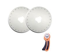 45 mm Rotary Cutter Blades, 2PCS Rotary Cutter Blades Perforating Rotary Replacement Blade with Plastic Box for Cutting Crafting