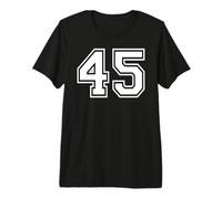 45 Number Forty-Five Team Sports Graphic Matching Varsity Premium T-Shirt