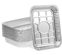 45-Pack Drip Pans for Weber, Grill Accessories for Weber Spirit, Genesis, Traveler, Q Series, Disposable Aluminum Foil Grease Tray Liners, 8.5 x 6 Inch