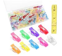 45 Pack Multipurpose Sewing Clips for Quilting and Crafts, Sewing Supplies for Binding. Assorted Colors and 1 Tape Measure