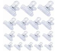 45 Pack Transparent Bulldog Binder Paper Clips Assorted Sizes Plastic Hinge Clip File Clamps for Crafts, Food Bags, Drawings, Photos