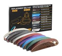 45 Pcs 1/2" x 12" Replacement Sharpening Belt Kit for Official Work Sharp Knife & Tool Sharpener (WSKTS & WSKTS-KT/Mk.1 & Mk.2) - Assorted Grits (80/120/240/400/600/800/1000/2500/5000)