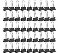 45 Pcs 25mm Bulldog Clips 25mm Binder Clipss, Mini Foldback Clips Set, Black Metal Bull Dog Clipss, Small Paper Clip Clamps for Organizing Files Money Papper Stationary, Office School Home Use