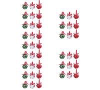 45 Pcs Christmas Bell Hanging Decor 4cm Iron Rope Pendant Ornament