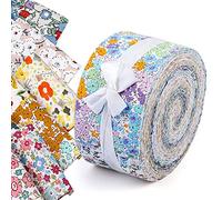 45 Pcs Fabric Jelly Rolls, Jelly Roll Fabric Strips for Quilting, Patchwork Craft Cotton Quilting Fabric, Quilting Fabric, Plain Weave Cotton Fabric（Light Color Series)