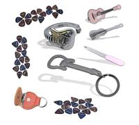 45 PCS Guitar Picks Plectrums with Organizer Storage Box, 0.5 0.75 1.0 mm Includes Thin Medium Heavy Thickness, Variety Colorful Celluloid Plectrums for Bass Electric Acoustic Guitars Ukulele