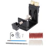45 Pcs Pocket Hole Jig Kit, Heavy Duty Woodworking Inclined Hole Positioner, Dowel Drill Joinery Screw Kit Oblique Punch Locator Fixture for Woodworking Angle Drilling Holes