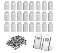45 Pcs Robotic Lawnmower Blades 0.75mm Lawn Mower Blades Trimmer Cutter Accessories Includes 30 Screws Compatible with Husqvarna Automower Gardena (Silver)