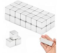 45 Pcs Small Neodymium Magnets 5×5×5mm, Strong Mini Cube Magnets for Crafts, Tiny Fridge & Whiteboard Magnets, Small Magnets for Crafts, Office, DIY, Refrigerator