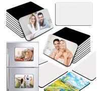45 Pcs Sublimation Blank Fridge Magnets,Personalized DIY Decorative Magnetic Sticker,Sublimation Fridge Refrigerator Blank for Whiteboard Office Calendar Kitchen Home Decor(5.5x7.5CM)