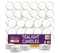 (45 pieces (3 x15pk)) 15-150pk Tea Lights White Unscented Candles