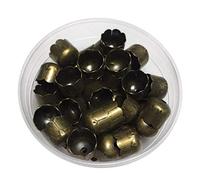 45 Pieces End Caps Jewelry Iron 10 mm Cord End Cap Findings Antique Bronze
