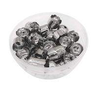 45 Pieces End Caps Jewelry Iron 10 mm Cord End Cap Findings Silver
