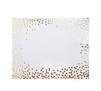 45 Pieces Gold Foil Paper Placemats White and Golden Dots Place Mats Disposable Decorative Paper Table Mats Rectangle Party Place Mats for Birthday Wedding Baby Shower Party Dining Decor
