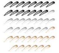 45 Pieces Metal Oval Hair Clips, Shiny Hair Clips, Simple Design Hair Clips, Hair Fixing Tools, Hair Styling Accessories
