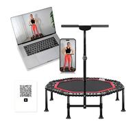 45" Rebounder Trampoline for Adults - Mini Fitness Trampoline with Handle, Foldable Indoor Exercise Trampoline, Bungee Rebounder for Adults, Small Trampatte for adults 330lbs