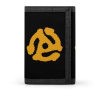 45 Record Adapter Men's Trifold Wallet Credit Card Holder