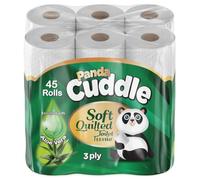 [45 Rolls] 5 x 9 Rolls Premium 3-Ply Toilet Paper Bulk - Soft Bath Tissue Made of Recycled Fibers- Septic-Safe, 3X More Absorbent, Luxuriously Soft Toilet Tissue for Home & Commercial Use