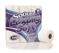 45 Rolls of So Soft Luxury 3 Ply Pure Pulp Toilet Tissue Paper