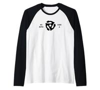 45 RPM Adapter 7" Vinyl Lovers Graphic Raglan Baseball Tee