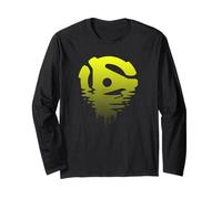 45 RPM Vinyl Adapter Sunset Ripple Fade Long Sleeve T-Shirt