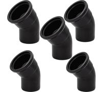 45° Single Socket Bend 110mm Soil Pipe Fittings - Black 110mm Soil & Waste Pipe PushFit Fitting (5 Pcs)