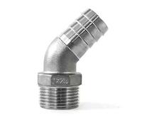 45° Stainless Steel Male to Hose Barb Elbow Connector - 6mm to 32mm Pipe Fitting - 1PCS(DN20x25mm)