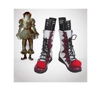 (45) Stephen King's It Pennywise Shoes Mask Cosplay Scary Clown Boots Men Custom Halloween Christmas Cos Accessories Party Use