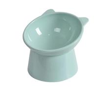 45° Tilt Cat Feeding Bowl Dog Water Bowl for Small Cats Puppies | 45° Tilt High Foot Bowl Elevated Plastic Neck Protector Bowl Anti-Tip Pet Food Bowl for hyperactive kittens and puppies.