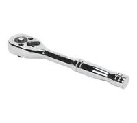45-Tooth Flip Reverse Ratchet Wrench - 1/4 Inch Sq Drive - Pear Head Design