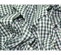 45" wide 1/4" Check Corded Gingham Dress Fabric Bottle Green - per metre