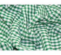 45" wide 1/4" Check Corded Gingham Dress Fabric Emerald Green - per metre