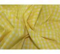 45" wide 1/4" Check Corded Gingham Dress Fabric Yellow - per metre
