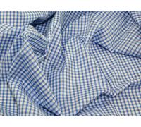 45" wide 1/8" Check Corded Gingham Dress Fabric Pale Blue - per metre