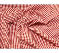 45" wide 1/8" Check Corded Gingham Dress Fabric Red - per metre