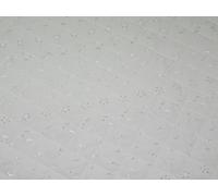 45" wide Quilted Broderie Anglaise Dress Fabric White - per metre