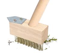 45° Wire Bristle Paver Brush, Portable Manual Crevice Weeding Tool, Moss And Grout Remover, Perfect For Decks, Driveways, Patios, And Lawn Crack Cleaning, Sturdy Wire, 3.94x1.38x1.57 In