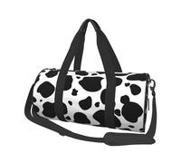 45 x 23 x 23 cm Sports Bag, Black Cartoon Cow Gym Bag for Women and Men