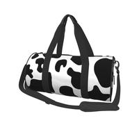 45 x 23 x 23 cm Sports Bag, Black Cartoon Simple Cow Gym Bag for Women and Men
