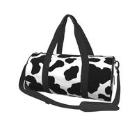 45 x 23 x 23 cm Sports Bag, Black Spots Cow Gym Bag for Women and Men
