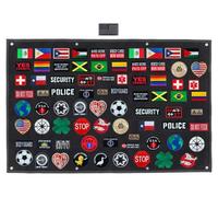 45" x 30" Tactical Patch Display Board, Extra-Large Morale Patch Holder Wall Mount Organizer Nylon Panel for Tactical Military Army Combat Flag Airsoft Uniform Hook and Loop Emblem Patches