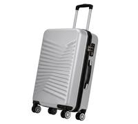 45 x 36 x 20cm Underseat Cabin Suitcase with Detachable Wheels, EasyJet Cabin Bag, Hard Shell Carry On Luggage, 30L Lightweight Spinner Trolley, Under Seat Hand Luggage for Travel (Silver)