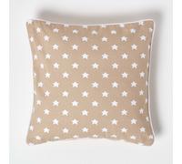 (45 x 45 cm, Beige Stars) Cotton Stars Cushion Cover