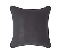(45 x 45 cm, Black) Cotton Rajput Ribbed Cushion Cover