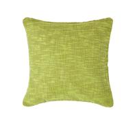 HOMESCAPES Lime Green 18 x 18 Inch Nirvana Pure Slub Cotton Cushion Cover Coordinating with Matching Throws and Bedspreads