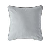 HOMESCAPES - 100% Cotton Plain Grey Cushion Cover - 45 x 45 cm Square - 18 x 18 Inches Light Grey Silver Sofa Cushion Pillow Cover - Washable