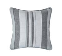 HOMESCAPES Morocco Striped Cushion Cover 18 x 18 Inches Grey Charcoal Light Grey 100% Cotton Cover Coordinating with Morocco Throws & Curtains Easy care Washable